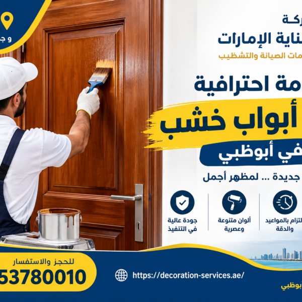 صبغ أبواب خشب في أبوظبي