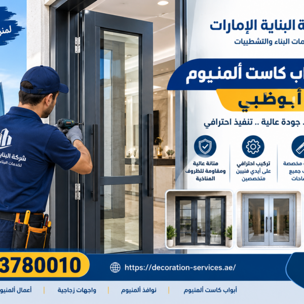 تركيب أبواب كاست ألمنيوم في أبوظبي